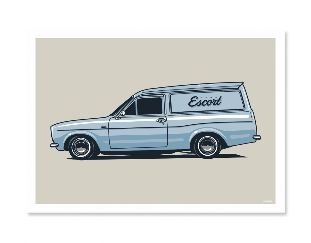 Ford Escort Panel Van Art Print – Define Art – Graphic Design Studio